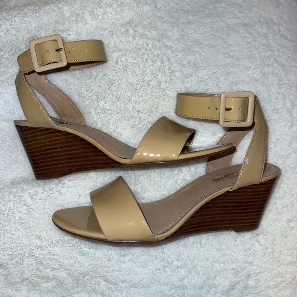 Patent Wedge Sandals